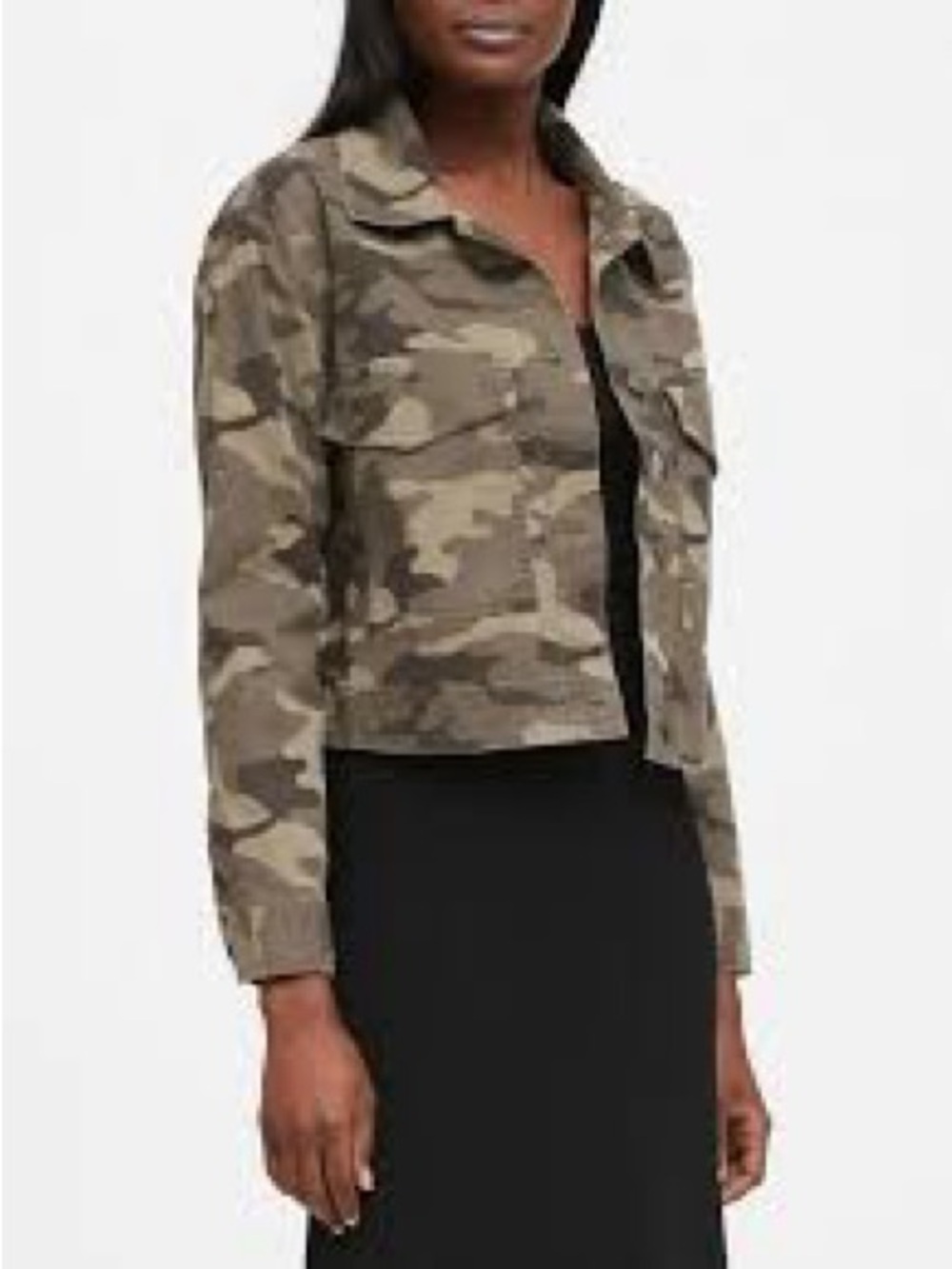 Banana Republic olive crop camo jacket size small
